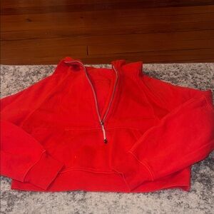 lululemon athletica Red Half-Zip Sweatshirt